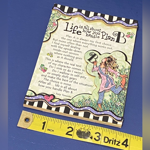 Blue Mountain Arts “Life is all about How You Handle Plan B” magnet w/easel back - Picture 9 of 11